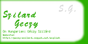 szilard geczy business card