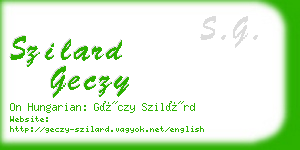 szilard geczy business card